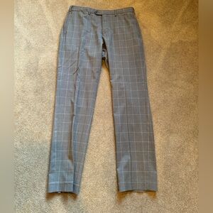 Massimo Dutti Grey Check Dress Pants